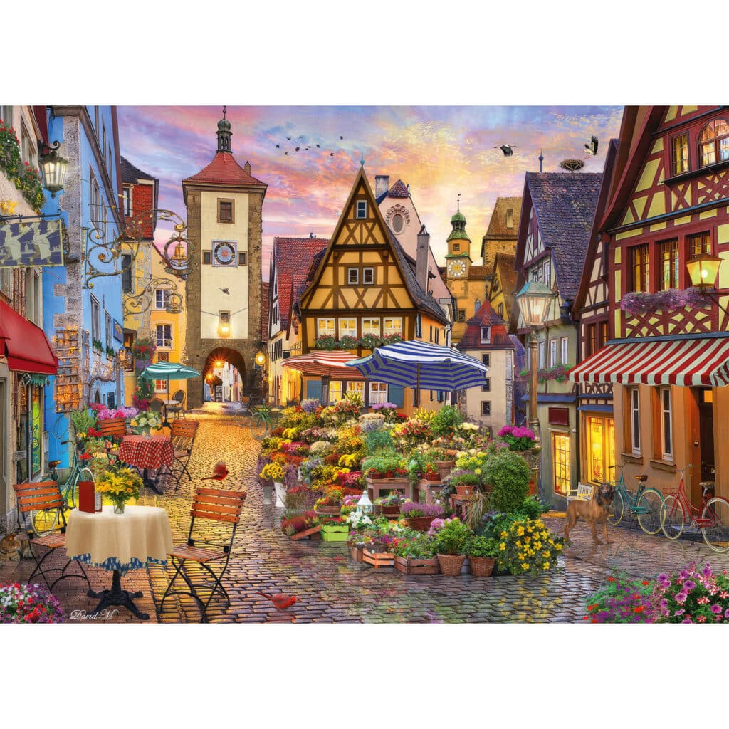 Pussel – Romantic Bavaria,Rothenburg ob der Tauber 1000 bitar