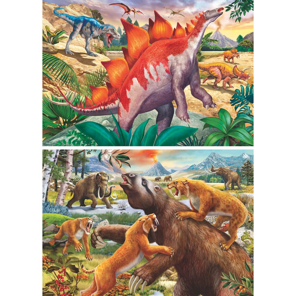 Ravensburger Barnpussel – Dinosaurielivet 2×24 bitar