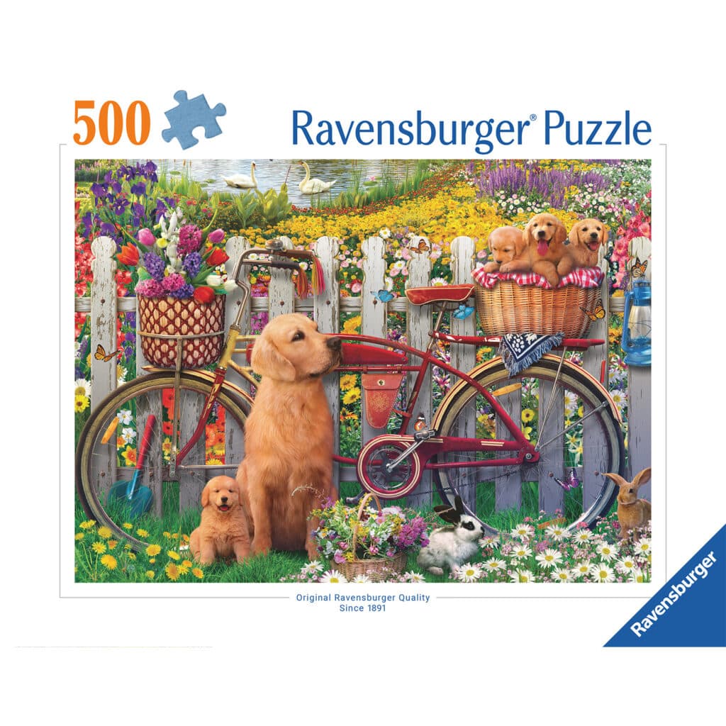 Pussel – Cute Dogs In The Garden 500 bitar