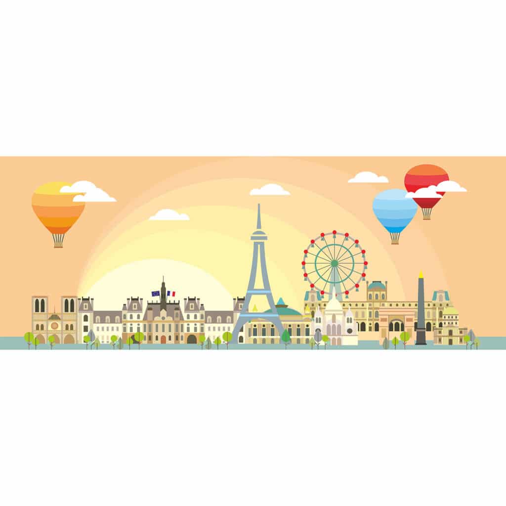 Pussel – Air Ballon Over Paris 1000 bitar