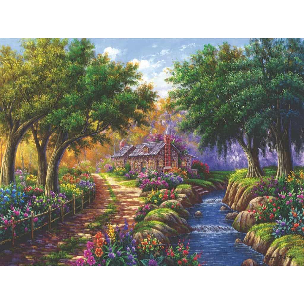Pussel – Cottage by the River 1500 bitar