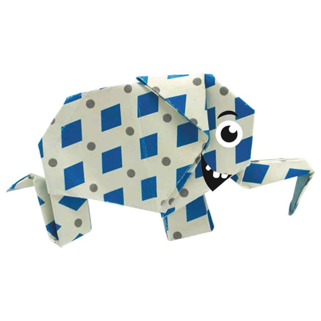 Pyssel – Funny Origami 20×20 cm Elefanter – Svår