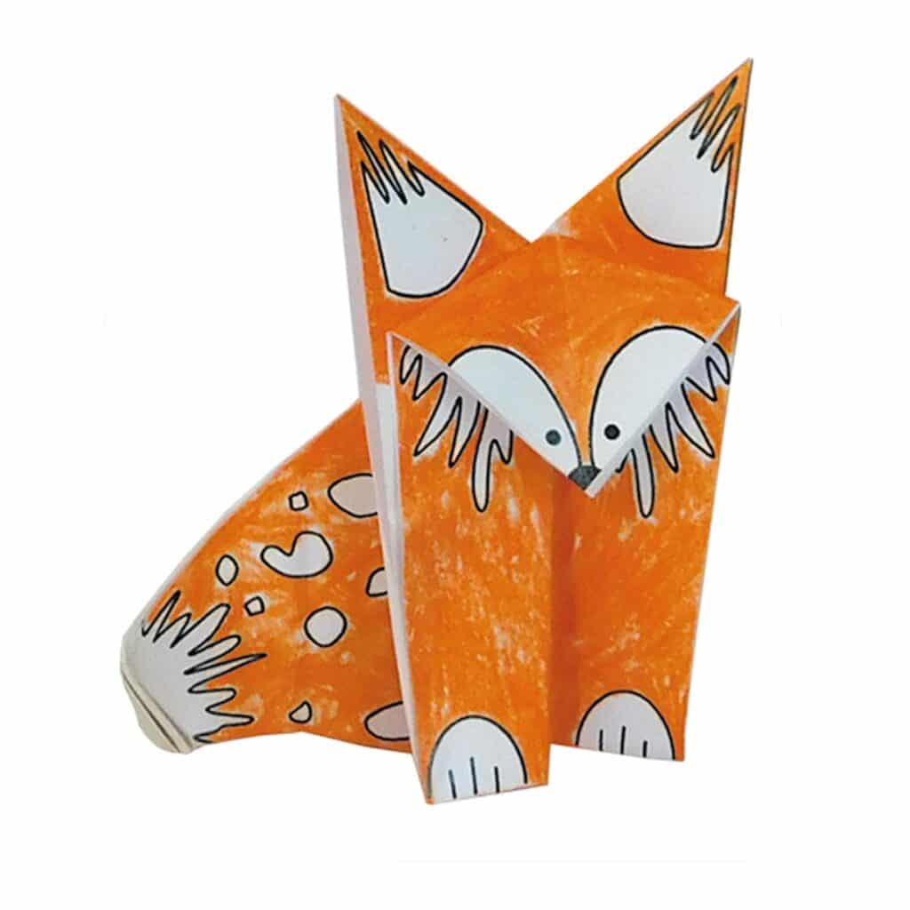 Pyssel – Coloring Origami – Rävar