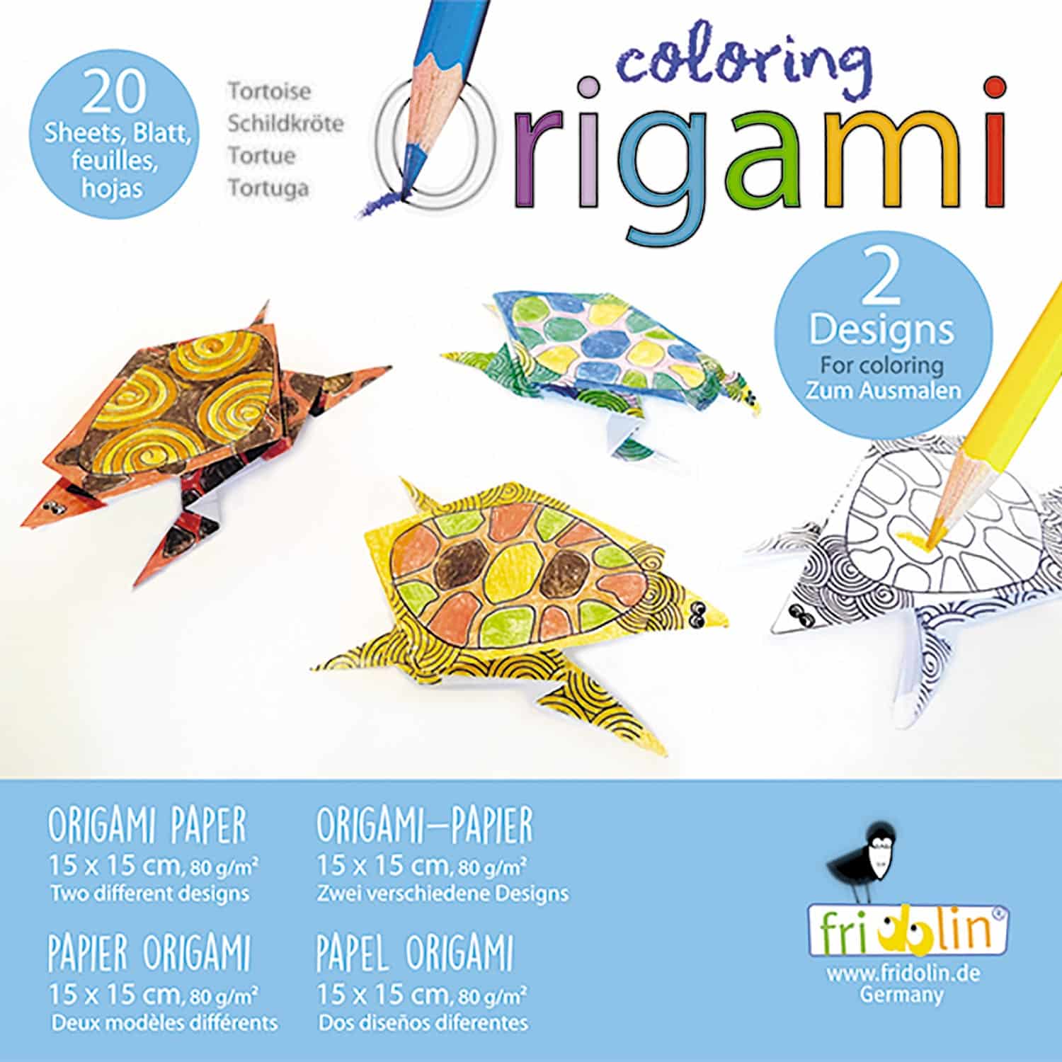 Pyssel - Coloring Origami - Sköldpaddor
