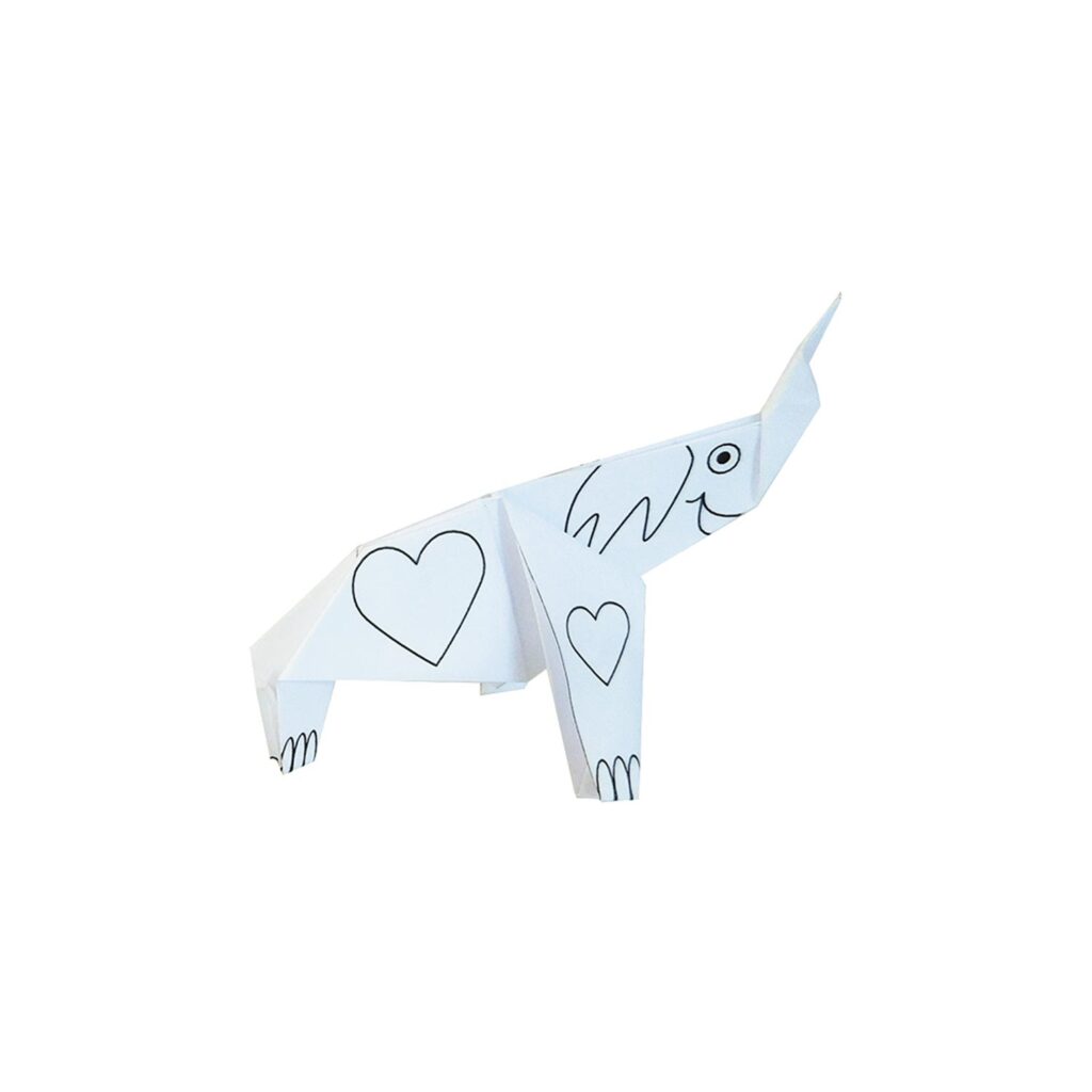 Pyssel – Coloring Origami – Elefanter