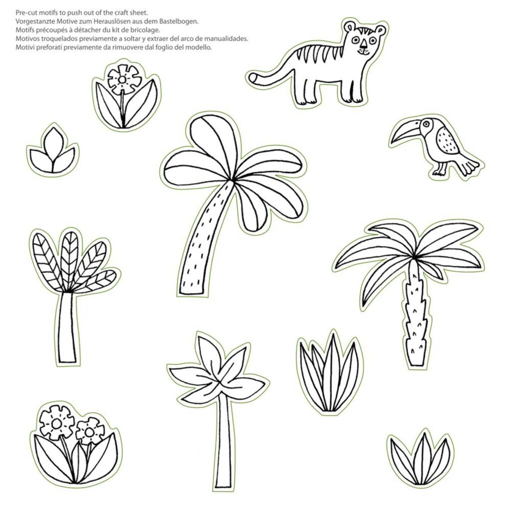 Pyssel – Djungel – Pysselask med figurer