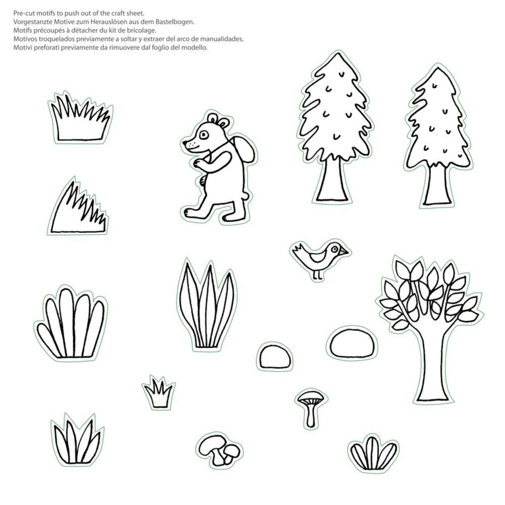 Pyssel – Björn och svampar – Pysselask med figurer