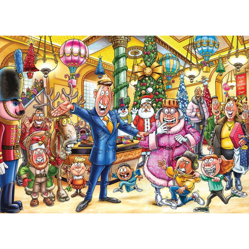 Pussel – Wasgij 21, A Very Merry Makeover 2×1000 bitar