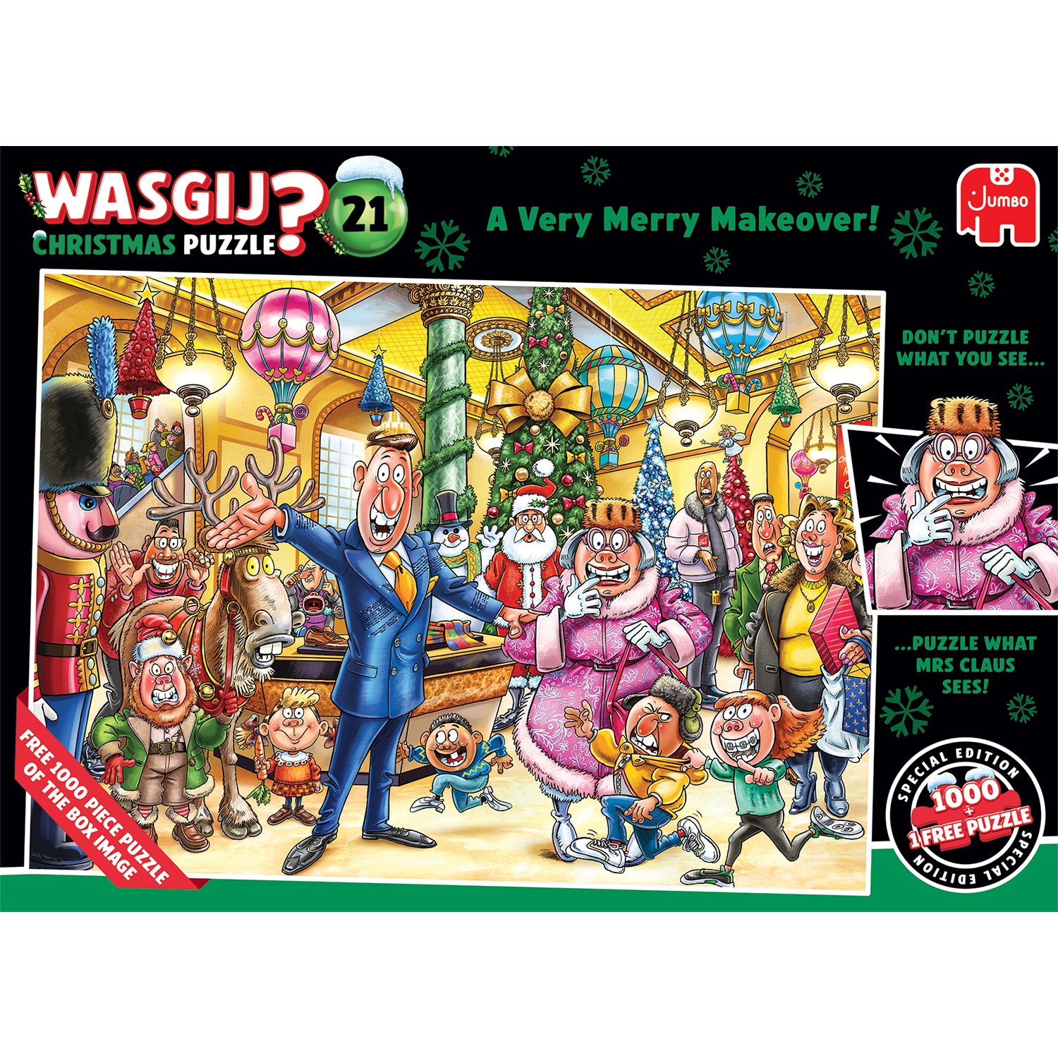 Pussel - Wasgij 21, A Very Merry Makeover 2x1000 bitar