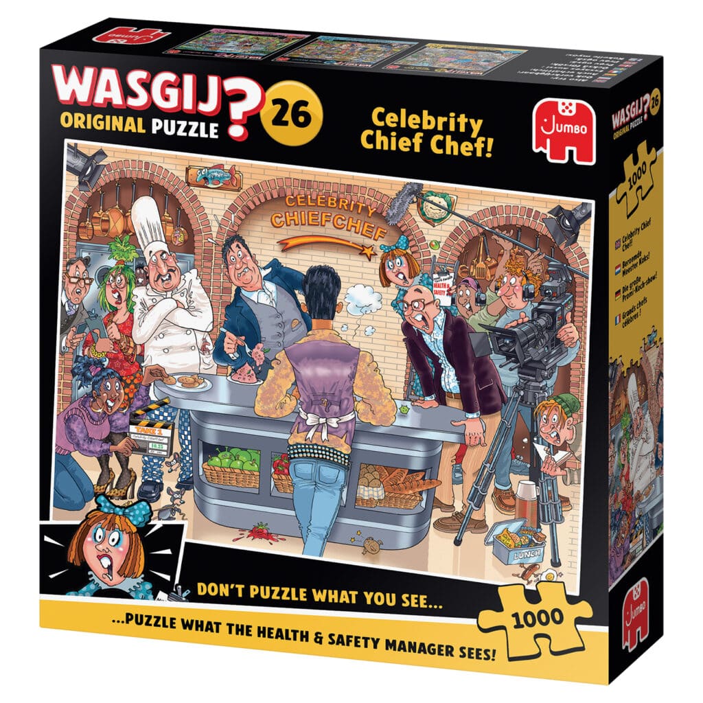 Pussel – Wasgij Orig 26, kändis kock! 1000 bitar