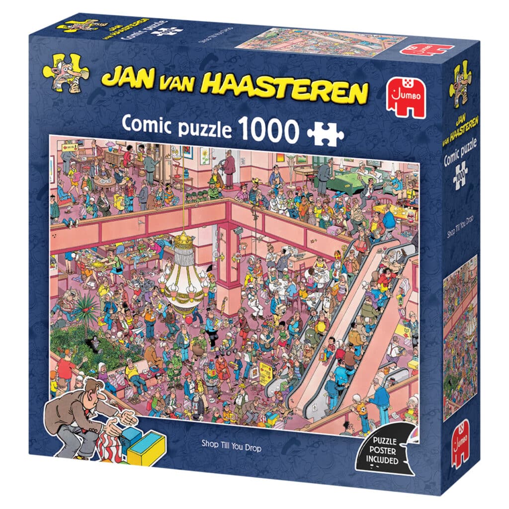 Pussel – Jan van Haasteren, Shoppa tills du stupar 1000 bitar