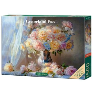 Pussel - Pastel Peonies 1500 bitar