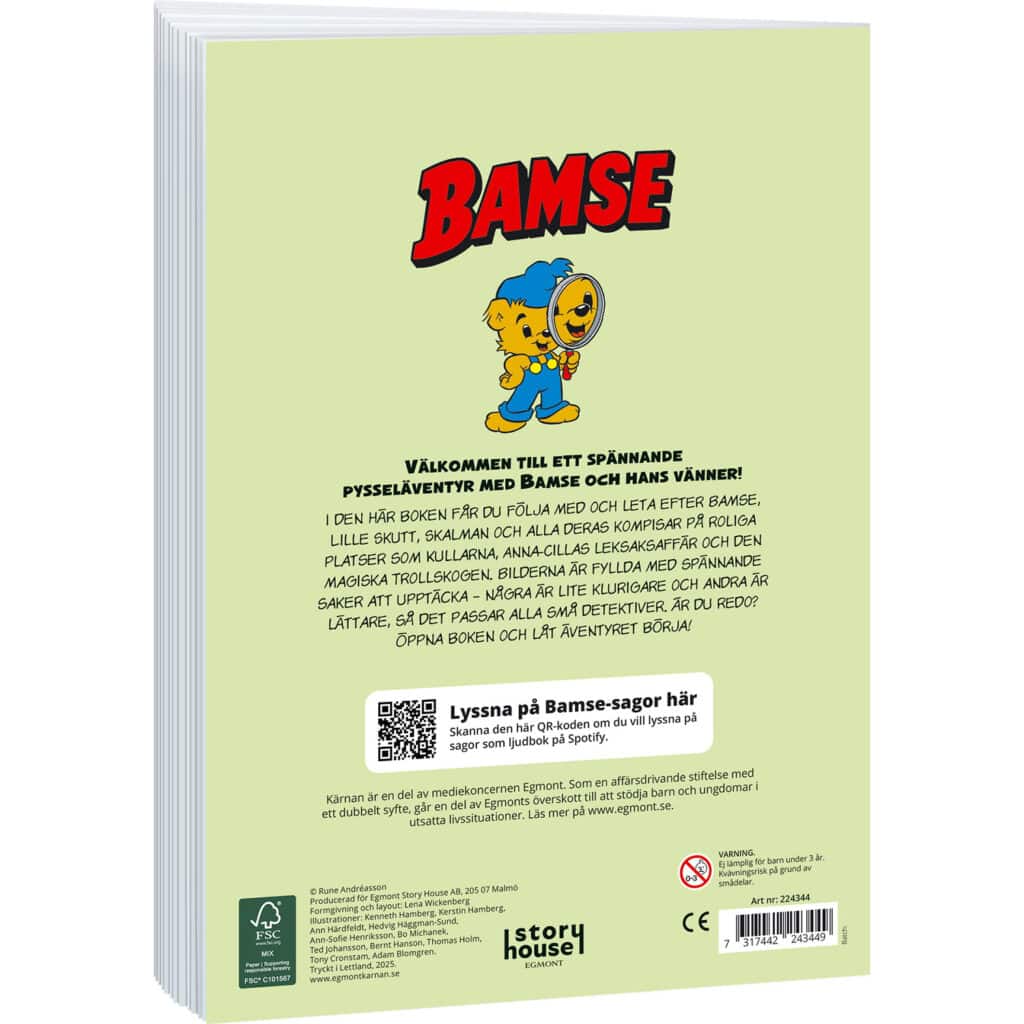 Pysselbok –  Bamse, leta och hitta