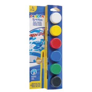 Temperafärger 6x 25ml klassiska - Carioca