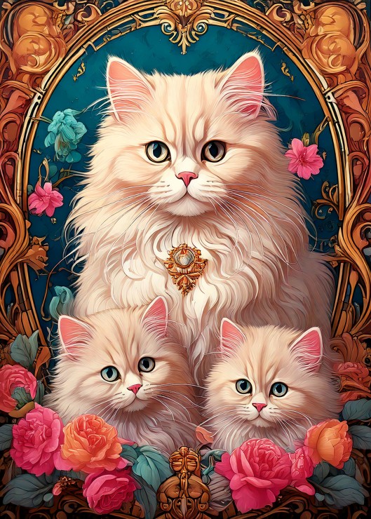 Bluebird Pussel – Katt-Trion 300 bitar