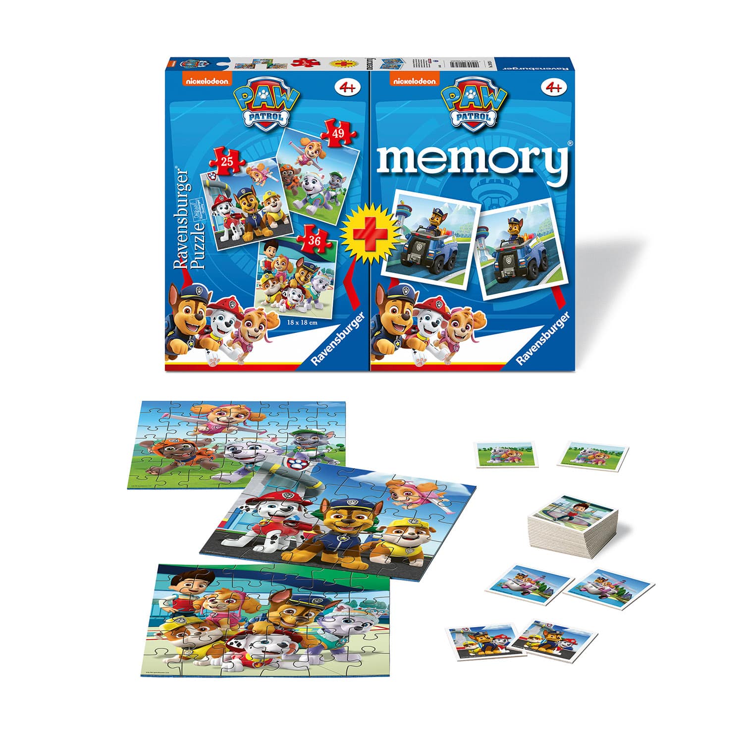 Paw Patrol 3 Pussel+memory