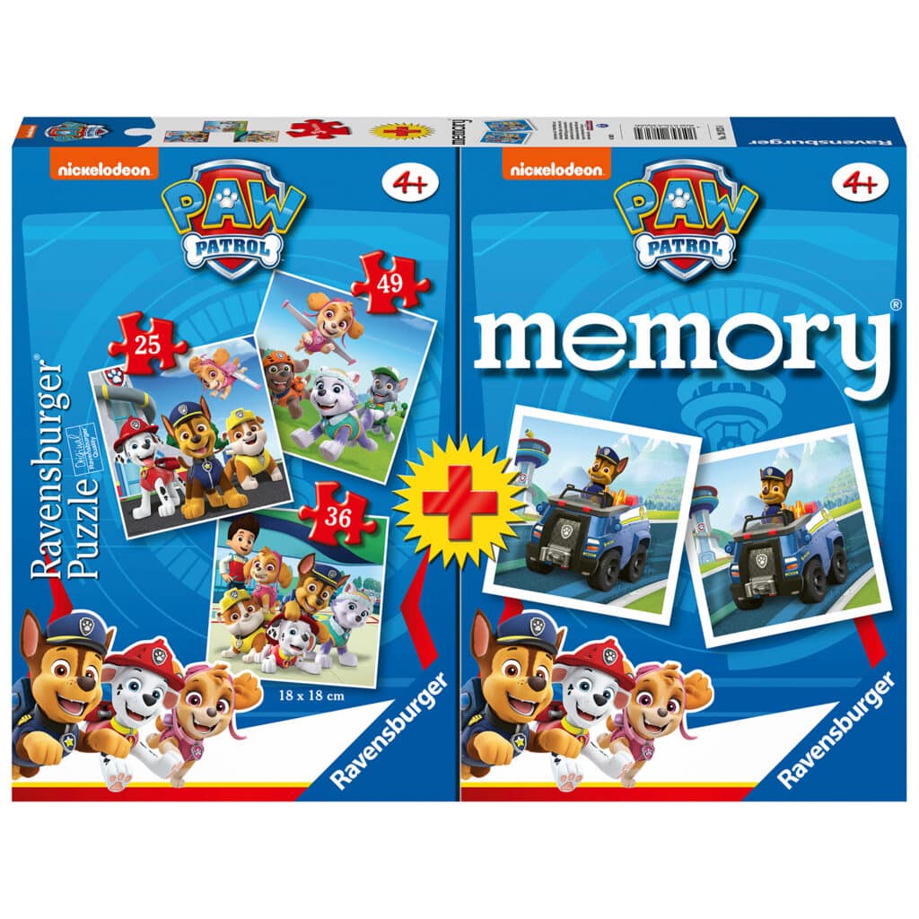 Paw Patrol 3 Pussel+memory