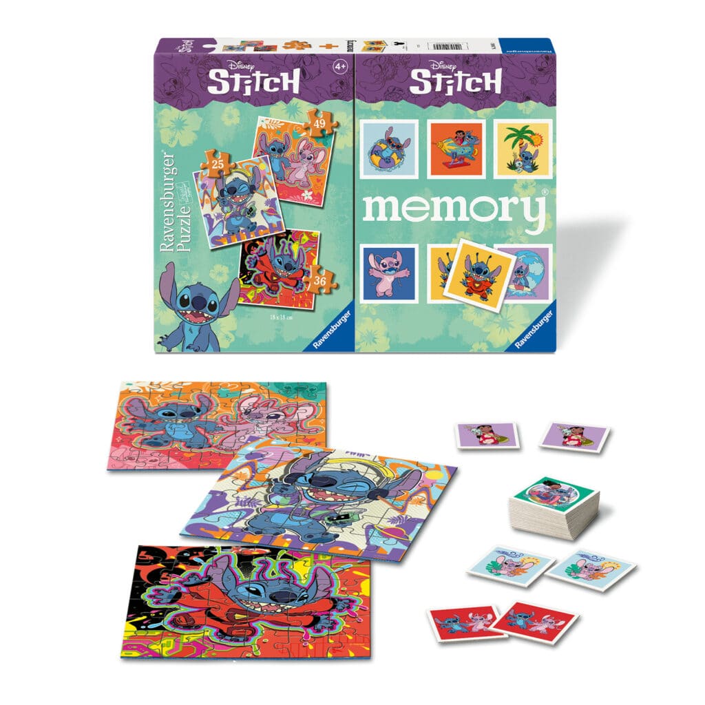Disney Stitch 3 Pussel+memory