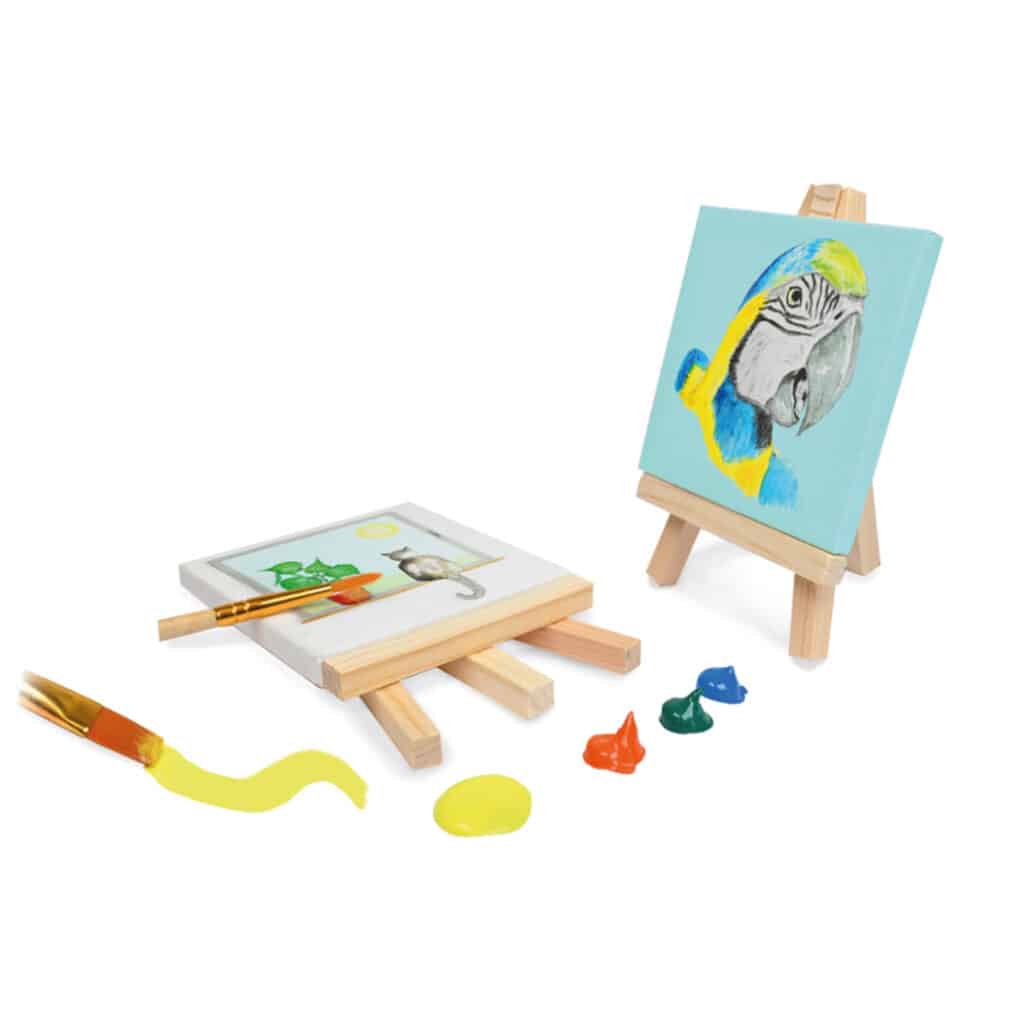 Canvasduk med staffli mini 2 st FSC