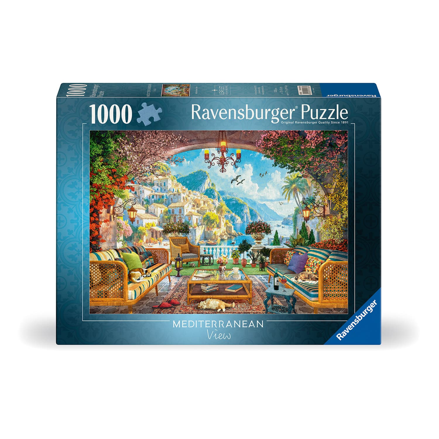Pussel - Medelhavsterrass med utsikt 1000 bitar