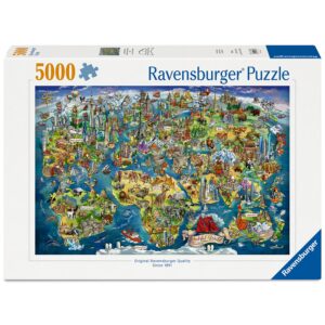 Pussel - Illustrerad världskarta 5000 bitar