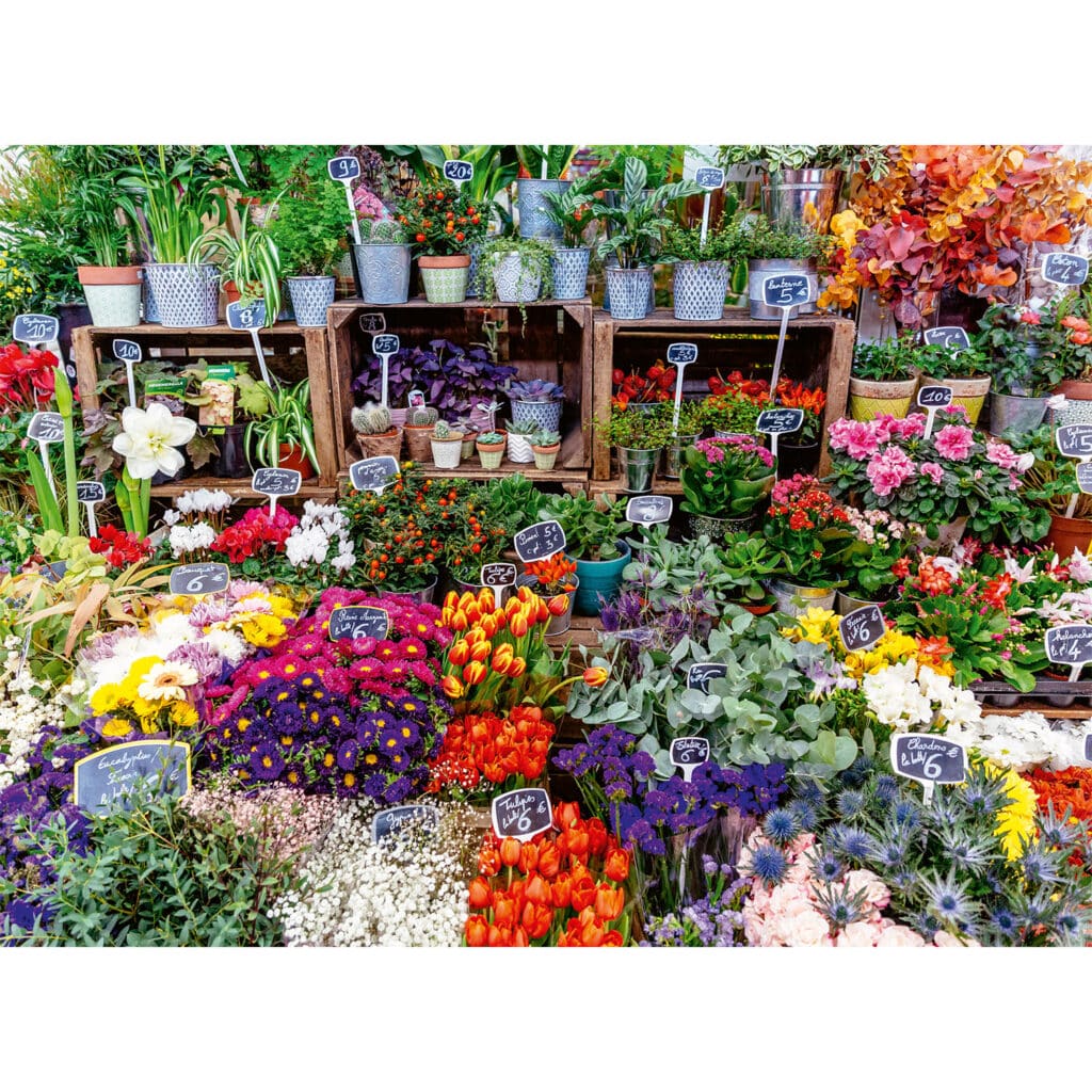 Ravensburger Pussel – Blomstermarknad i Frankrike 500 bitar