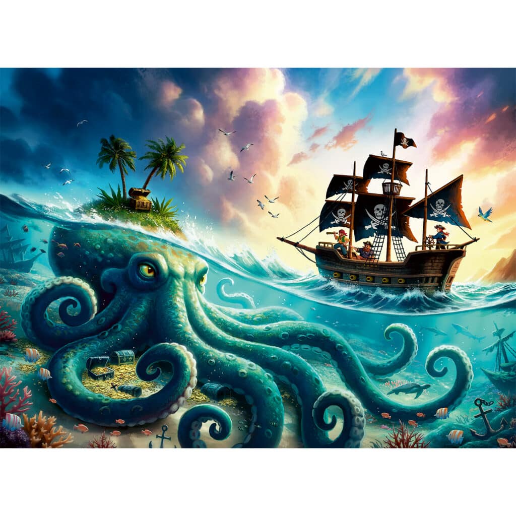 Ravensburger Barnpussel – Piratskatt 100 bitar