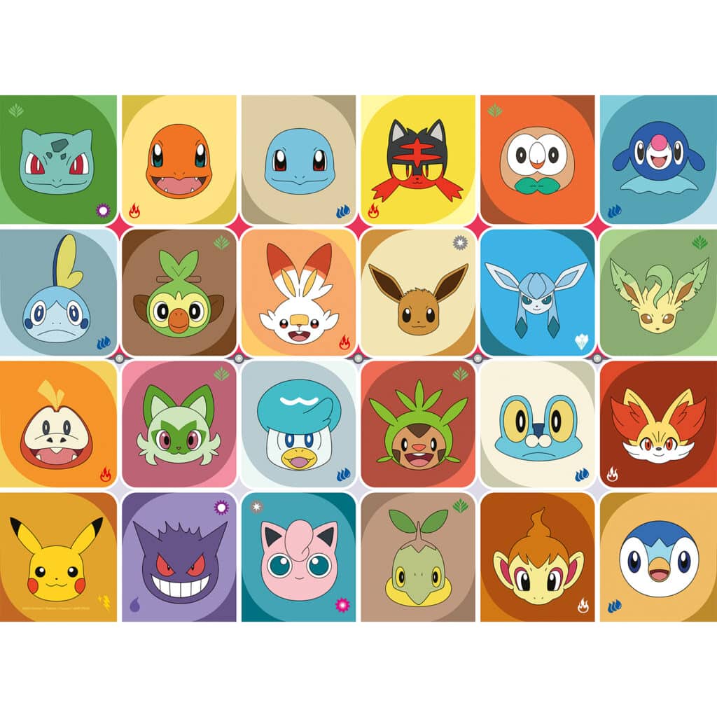Barnpussel – Pokémon-ansikten 100 bitar