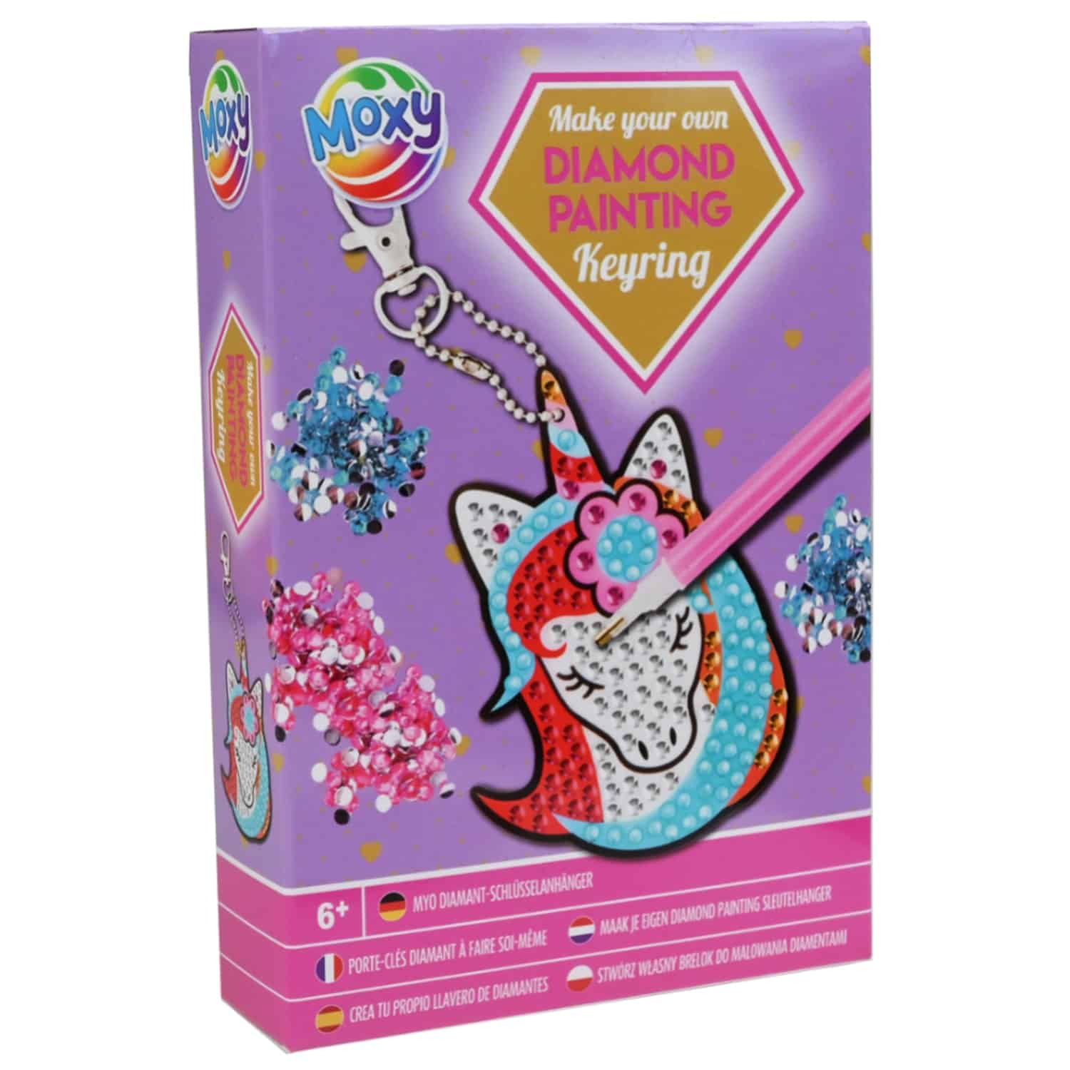 Pyssel - Diamond Painting Nyckelring Enhörning
