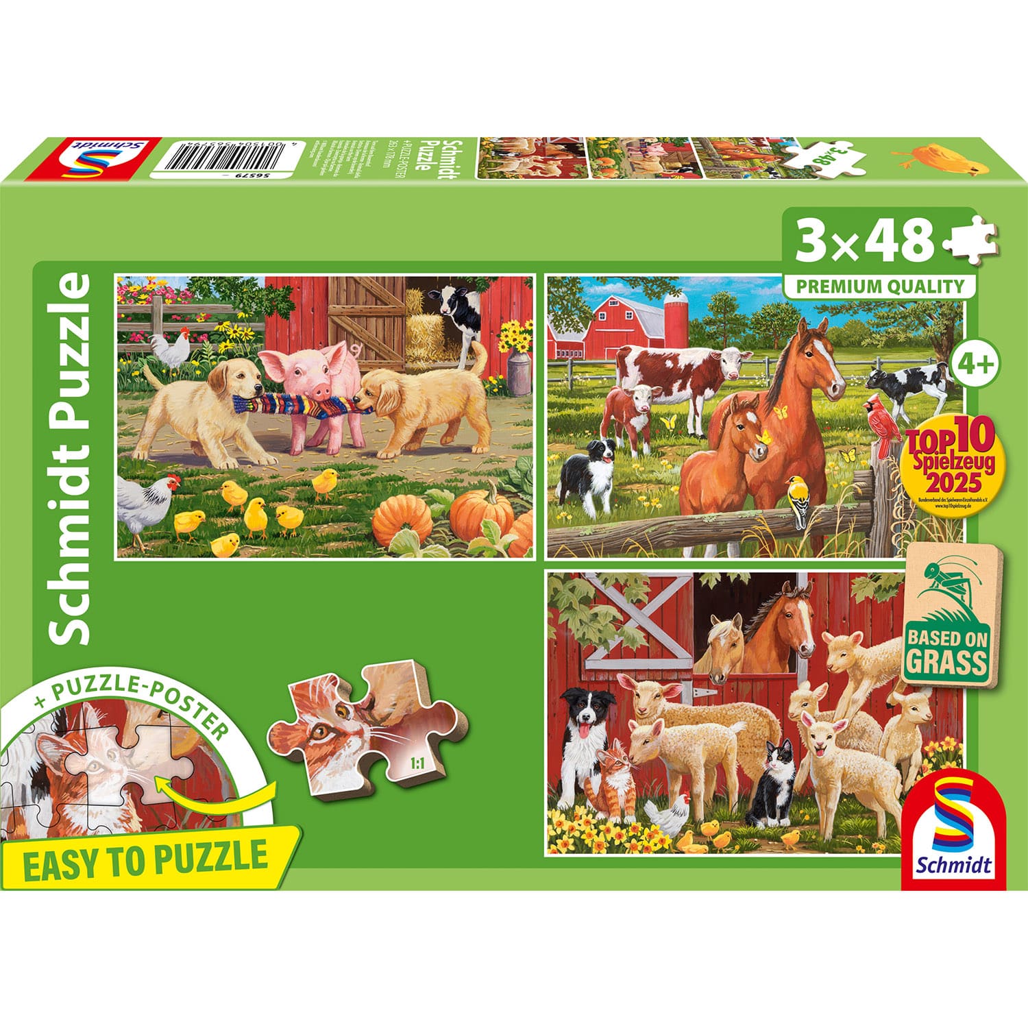 Barnpussel - Animals on the farm 3x48 bitar
