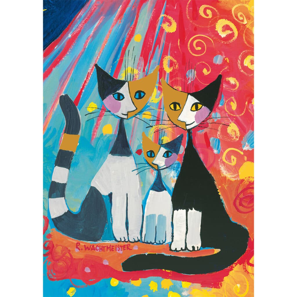 Pussel – Happy cat family 1000 bitar