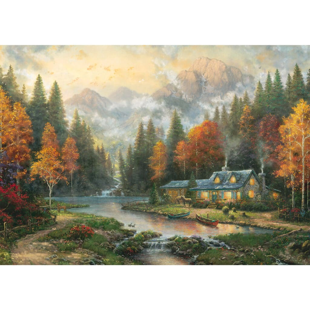 Schmidt Pussel – Thomas Kinkade: Kväll vid Höstsjö 1000 bitar