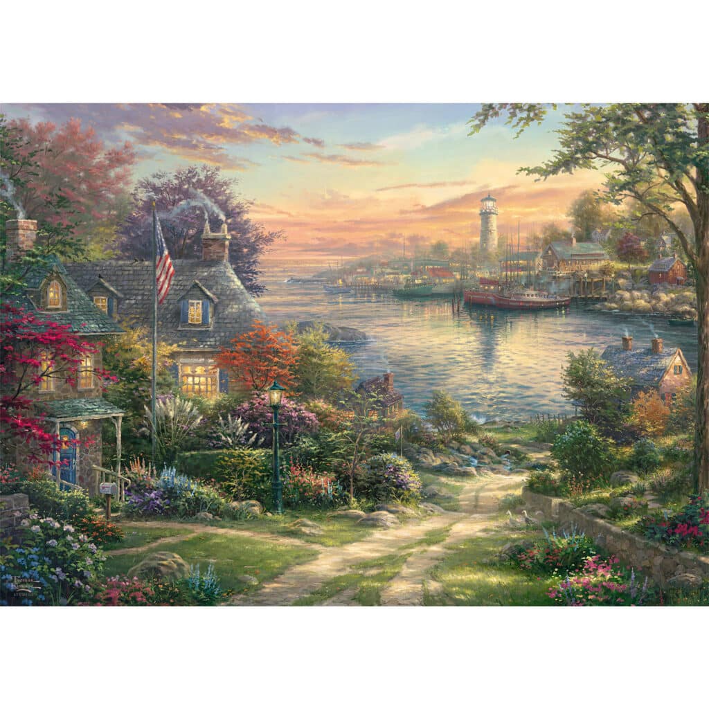 Schmidt Pussel – Thomas Kinkade: New Englands Hamn 1000 bitar