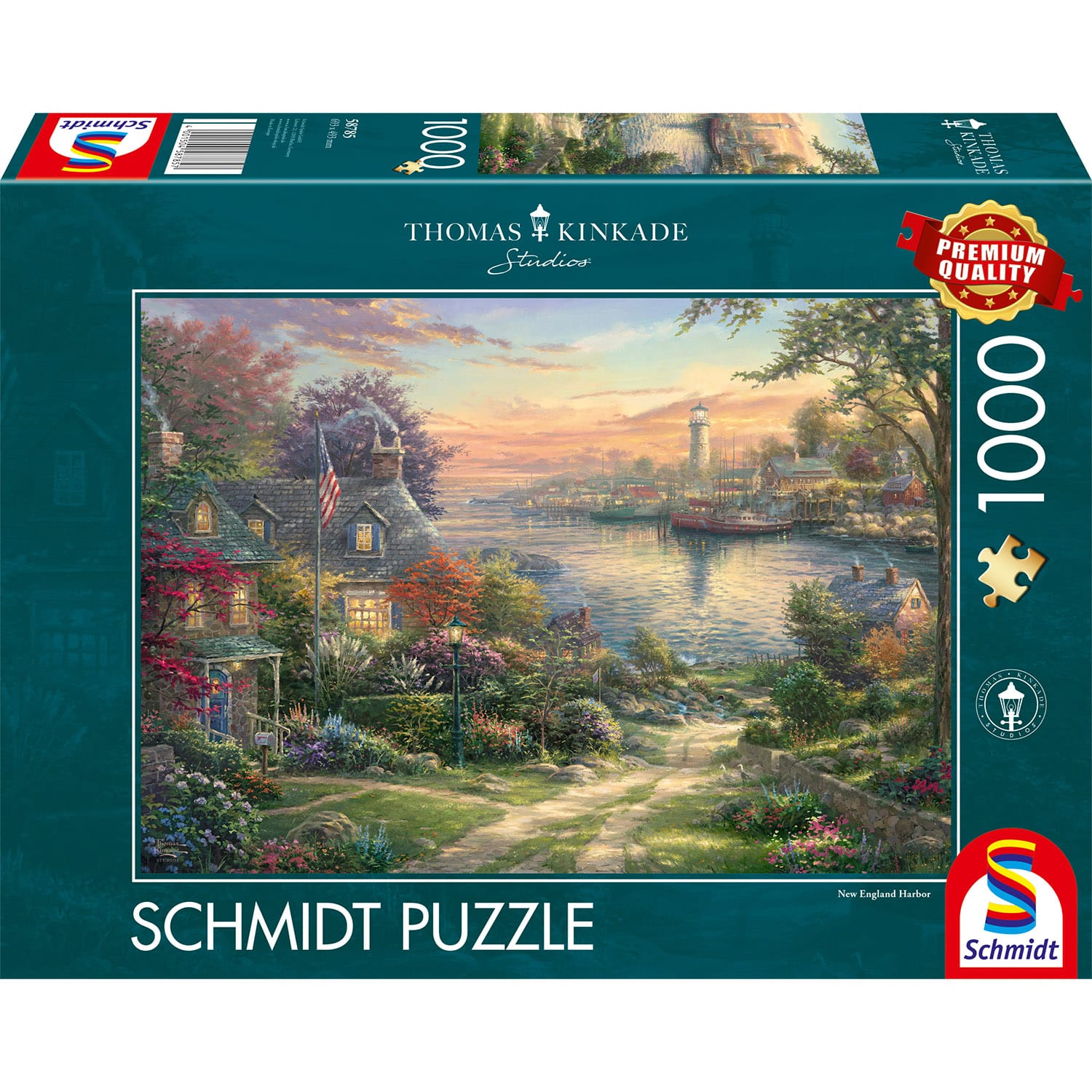 Pussel - Kinkade New England Harbour 1000 bitar