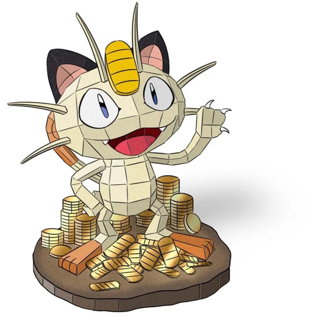 4D Build 3D-Pussel – Pokémon: Meowth 25 cm – 137 Bitar