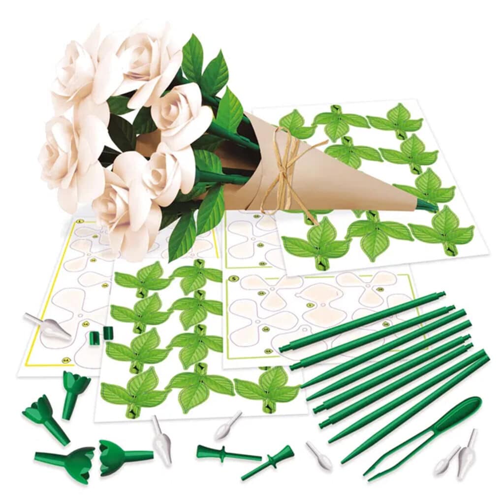 Pyssel – Blomsterkonst 6 Vita Roser