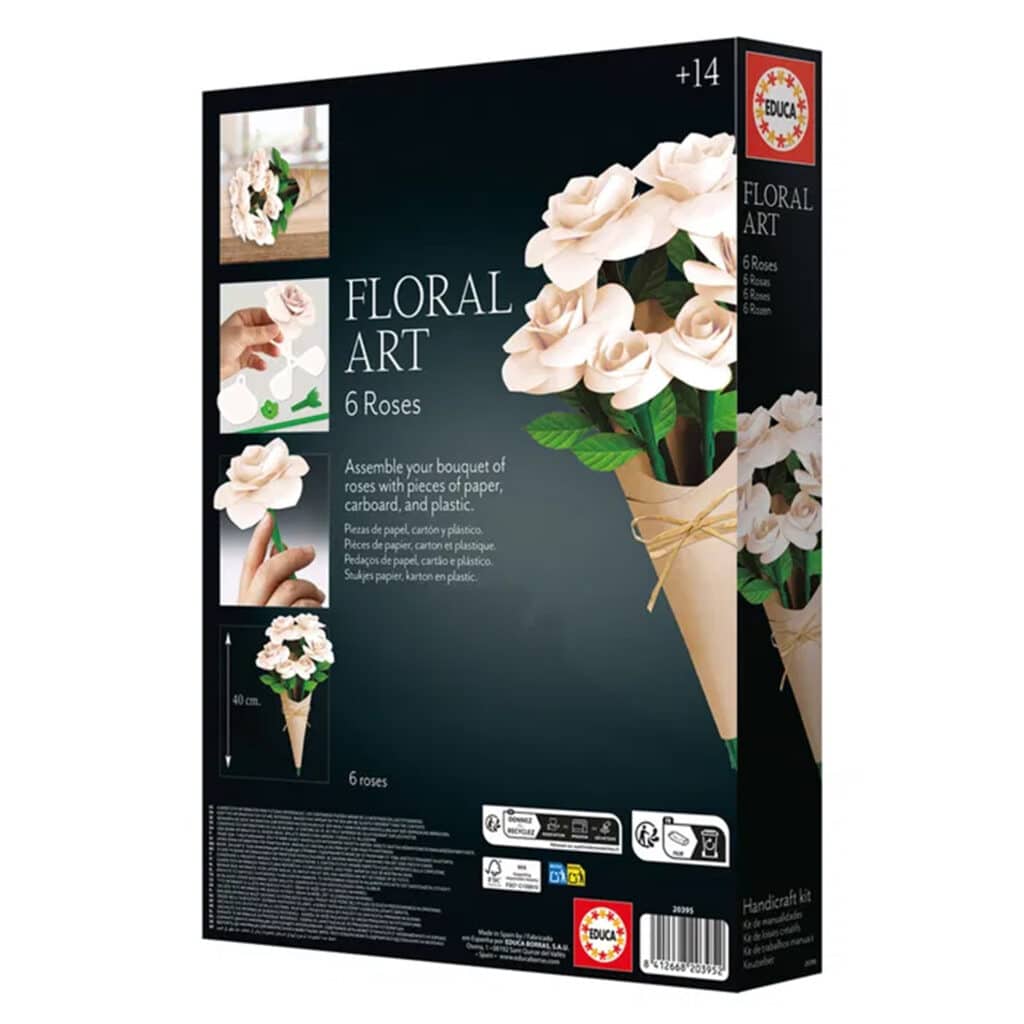 Pyssel – Blomsterkonst 6 Vita Roser