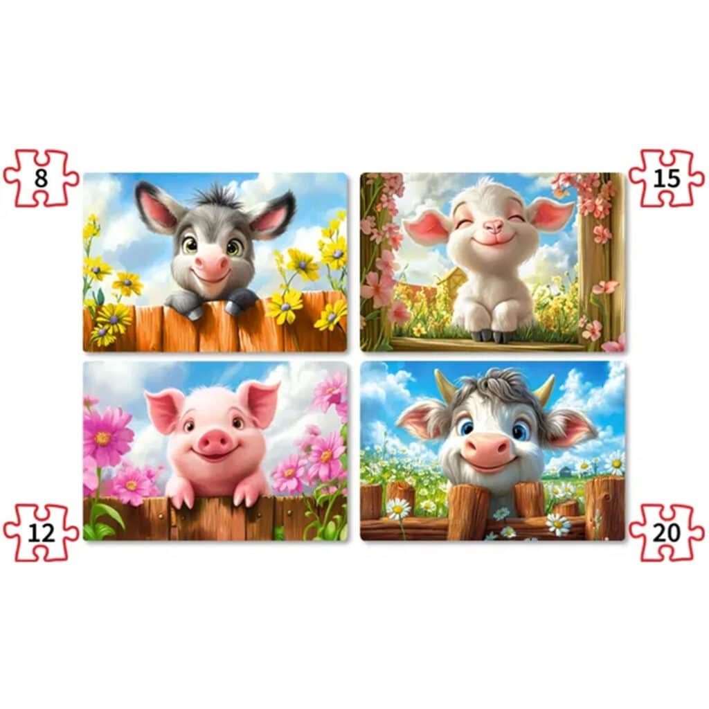 Barnpussel – Söta bonddjur 8,12,15,20 bitar
