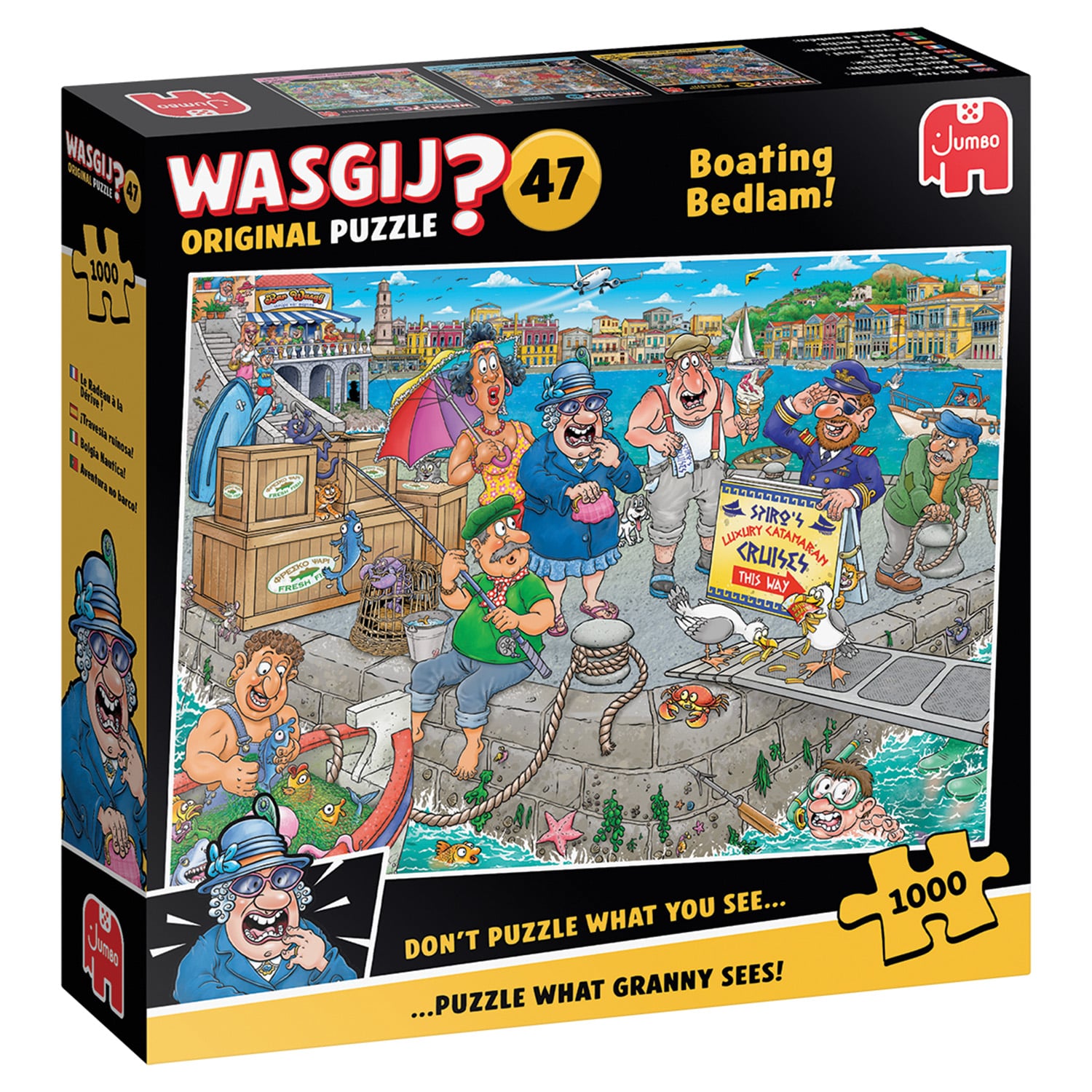 Pussel - Wasgij Original 47 - Båtkaos 1000 bitar