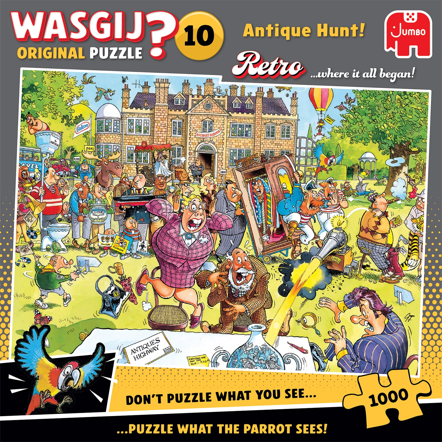 Pussel - Wasgij? Retro 10, antik jakt 1000 bitar