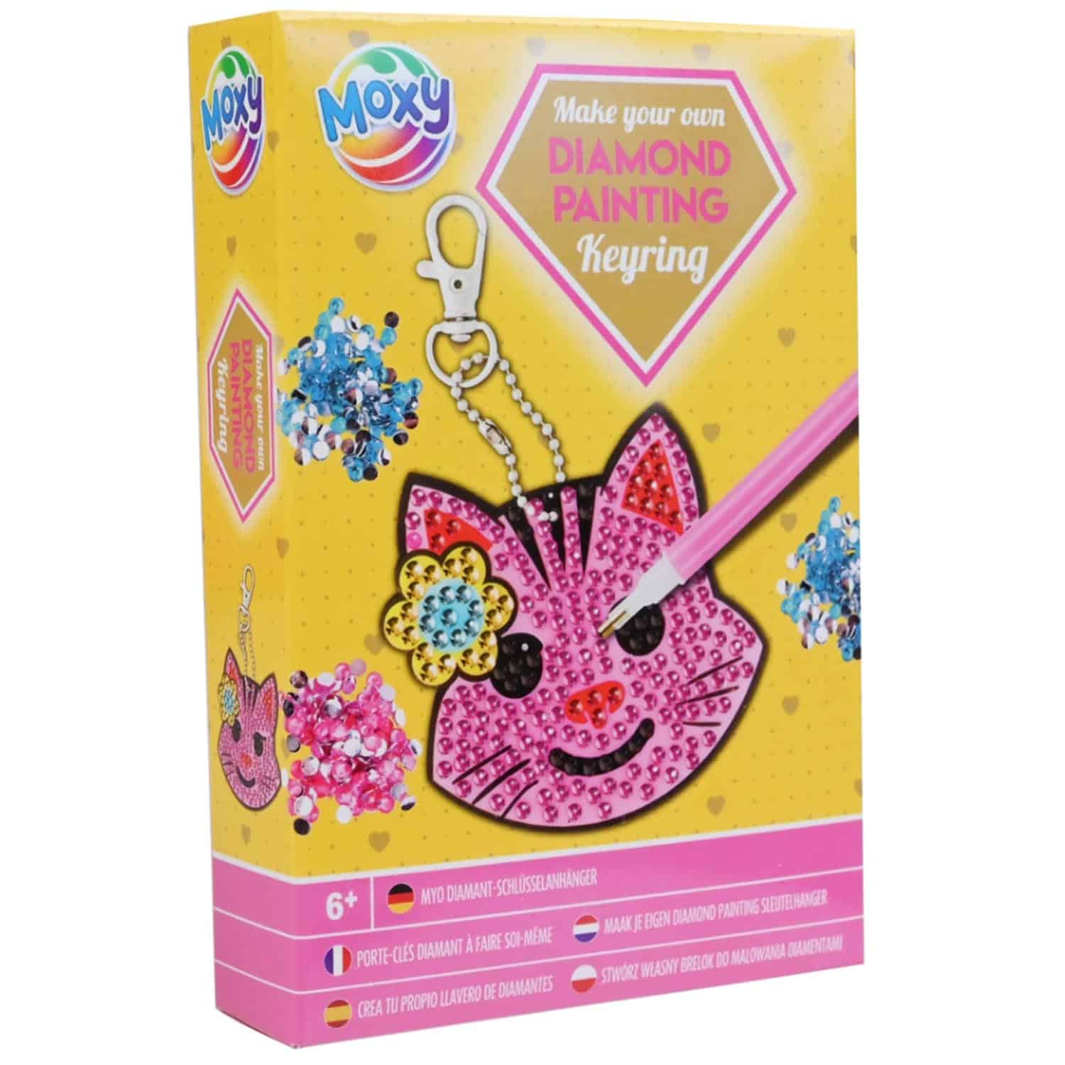 Pyssel - Diamond Painting Nyckelring Katt