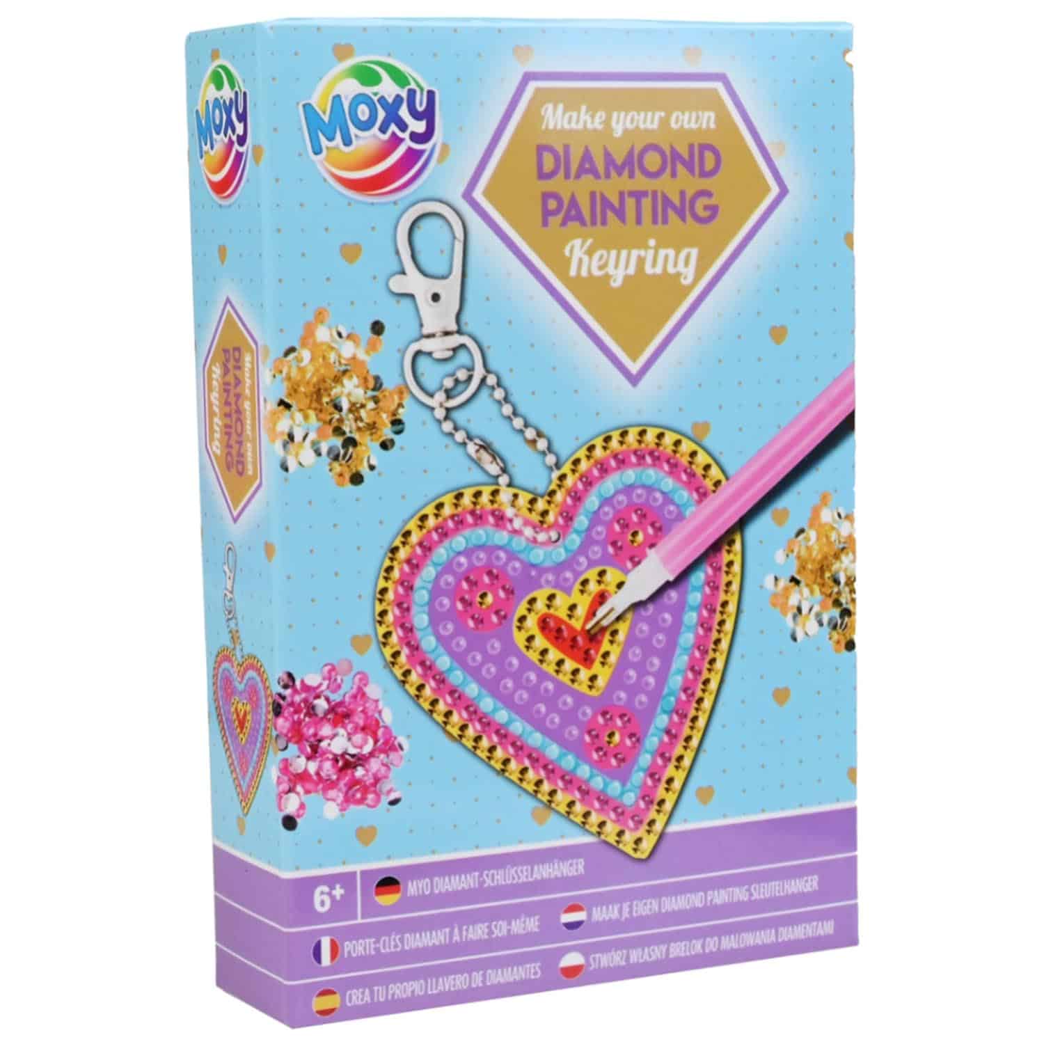 Pyssel - Diamond Painting Nyckelring Hjärta