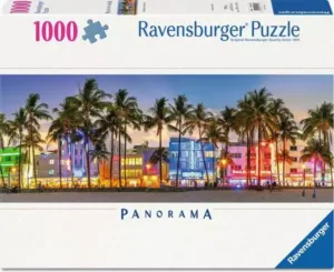 Ravensburger Panoramapussel – Nattglöd på Ocean Drive 1000 bitar