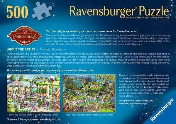 Ravensburger Pussel – Hem till jul 500 bitar XXL
