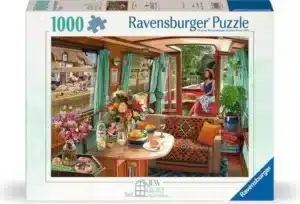 Ravensburger Pussel – Utsikt från mitt fönster nr1: Kanalbåt 1000 bitar