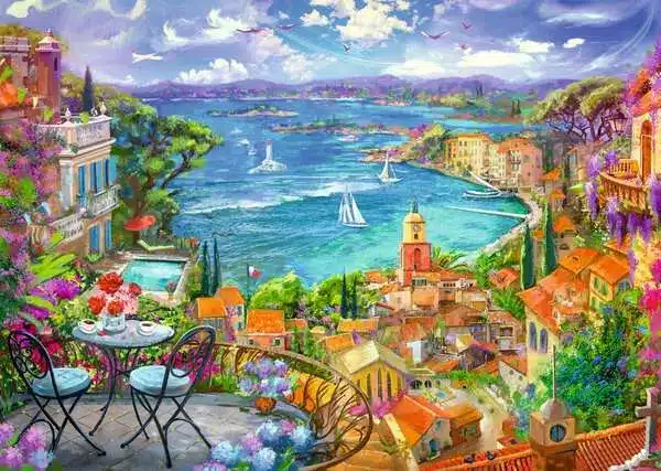 Ravensburger Pussel – Saint-Tropez, Frankrike 1000 bitar