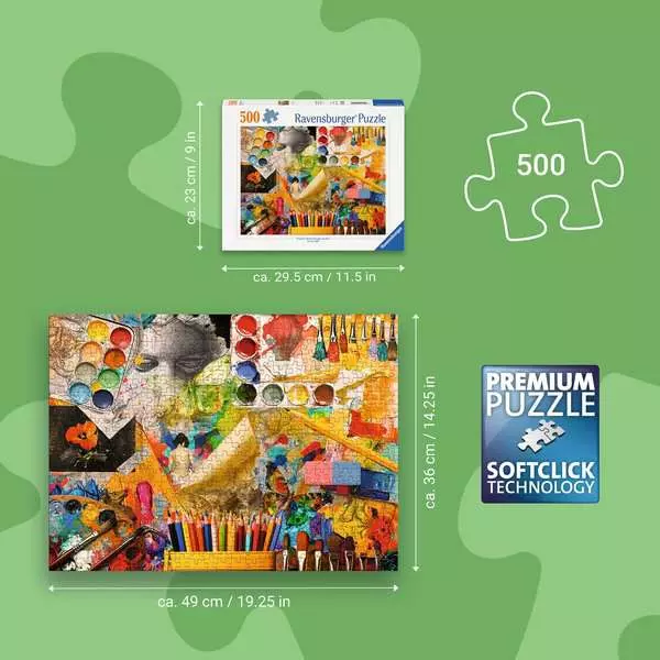 Ravensburger Pussel – Konststudio 500 bitar