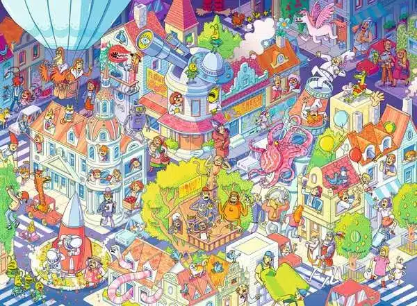 Ravensburger Barnpussel – En dag i Kaosköping: Hitta felen 100 bitar