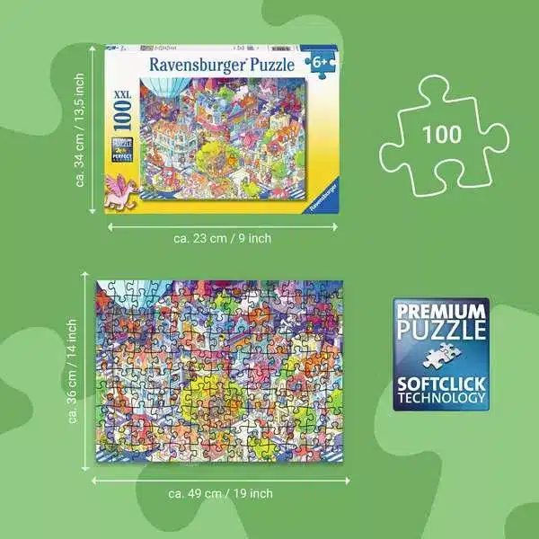 Ravensburger Barnpussel – En dag i Kaosköping: Hitta felen 100 bitar