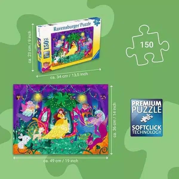Ravensburger Barnpussel – Askungen: Den magiska resan 150 bitar